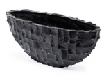 Ocean Black Oval Planter