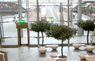 Artificial tree and planter installation Oslo